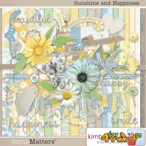 Нежный цветочный скрап-комплект - Солнышко и счастье 