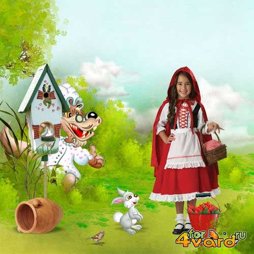 Сказочный детский скрап-комплект - Красная шапочка 