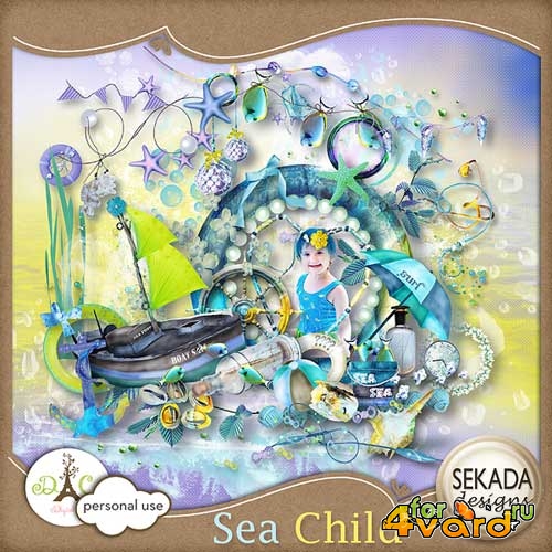 Детский морской скрап-комплект - Детское море 