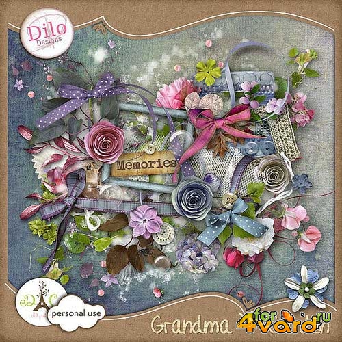 Романтический винтажный скрап-комплект - Бабушкин сад 